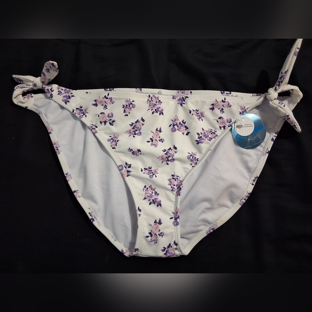 NWT Decree womens hipster floral bikini swim bottom size x-large